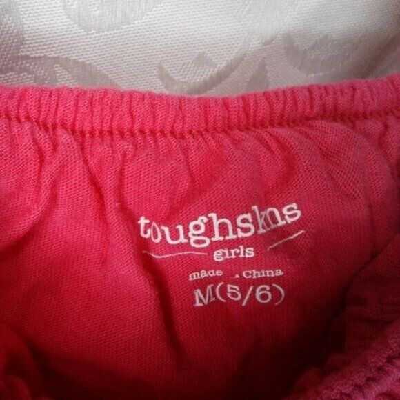 Toughskins Girls Hot Pink Ruffle Summer Barbiecore Top Size 5/6 - Picture 6 of 7